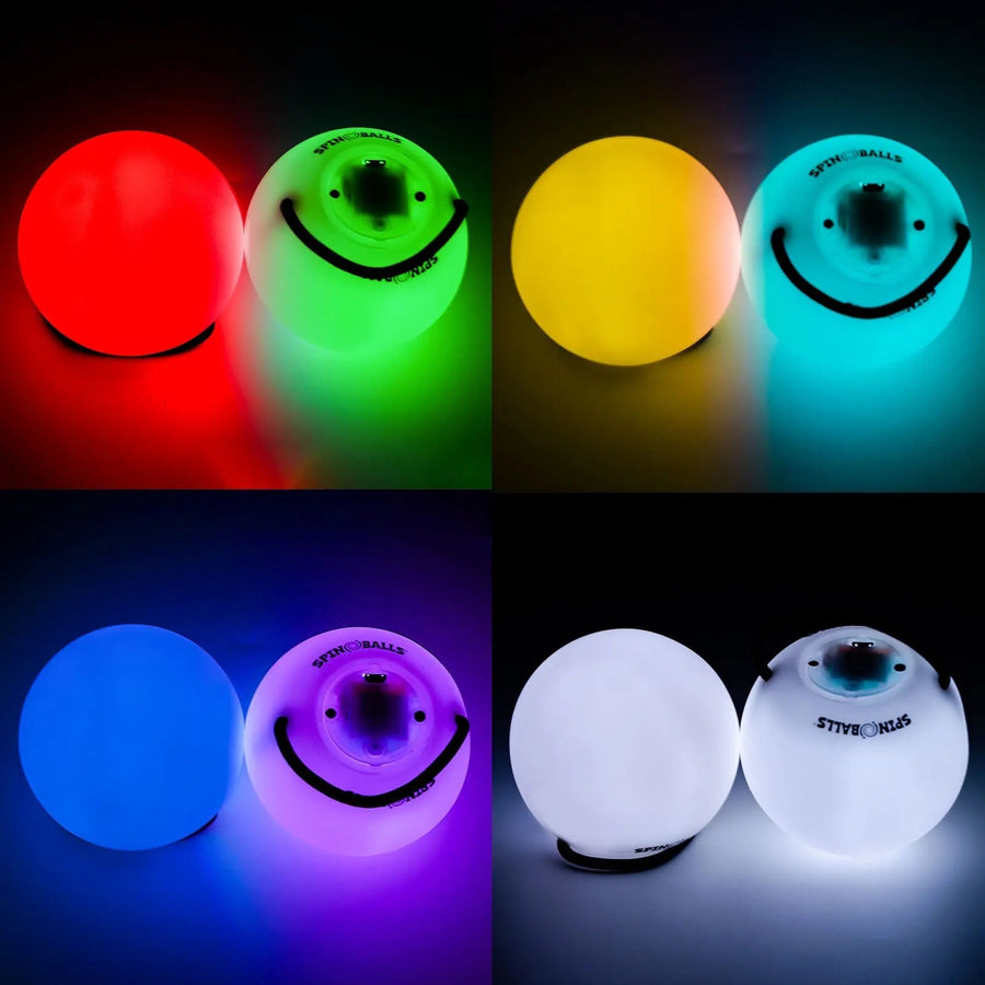 Spinballs Glow. 0 LED Rechargeable Poi Set K1