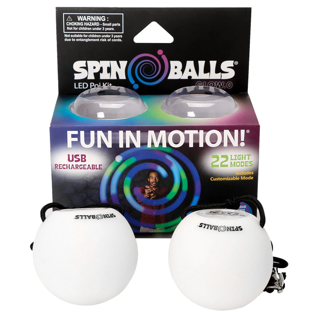 Spinballs Glow. 0 LED Rechargeable Poi Set K1