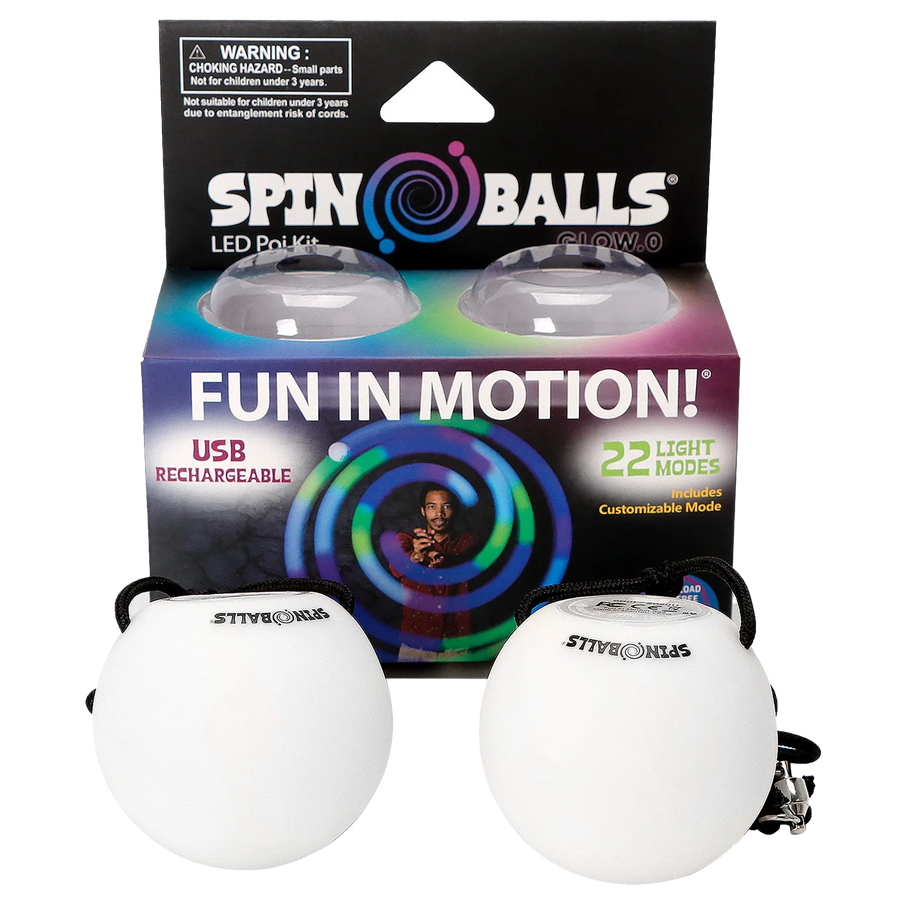 Spinballs Glow. 0 LED Rechargeable Poi Set K1