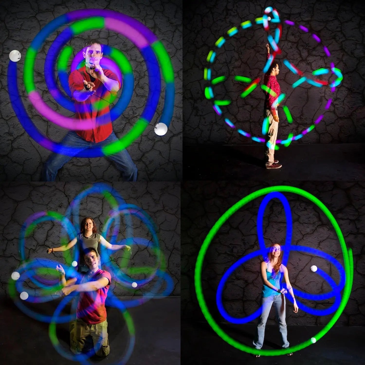 Spinballs Glow. 0 LED Rechargeable Poi Set K1