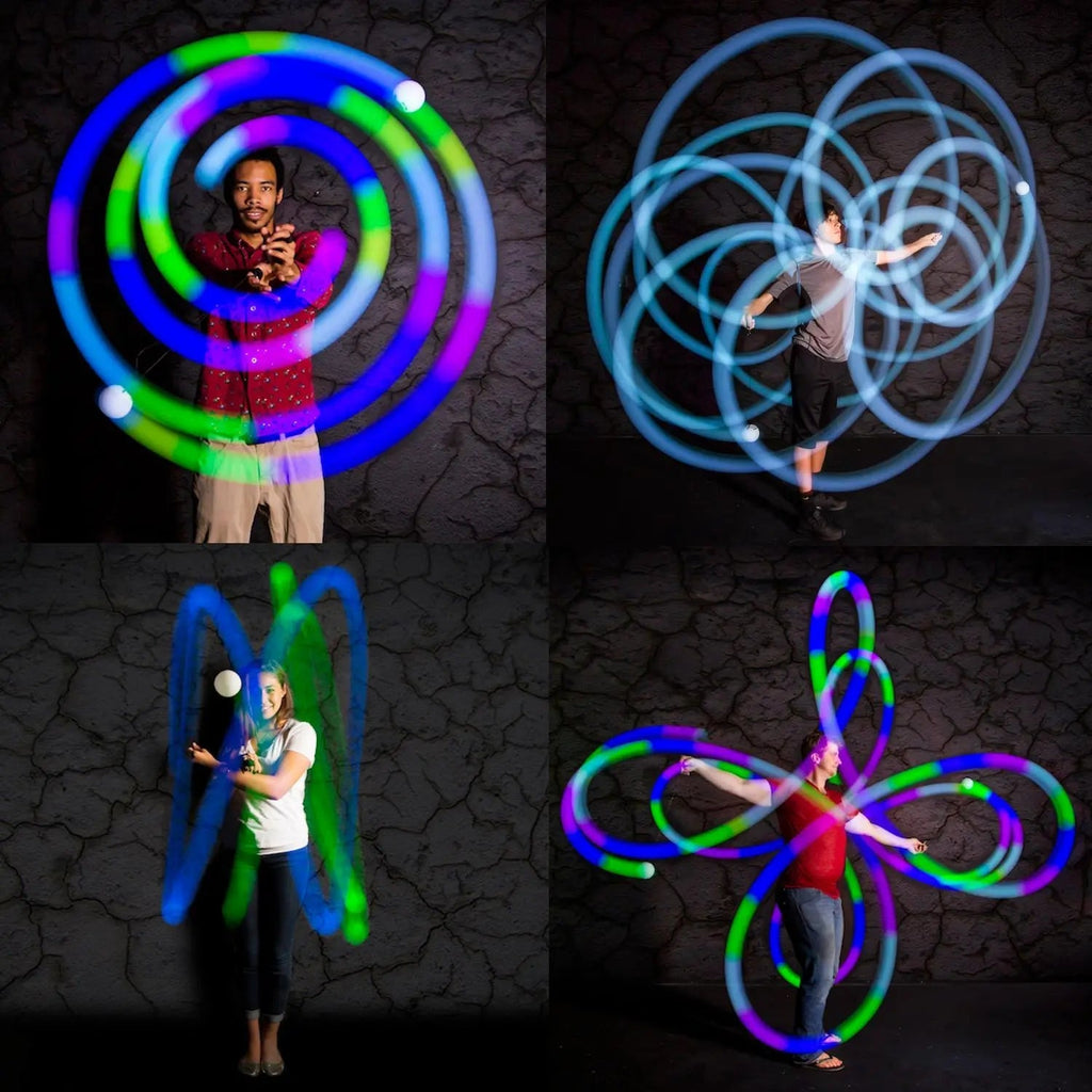 Spinballs Glow. 0 LED Rechargeable Poi Set K1